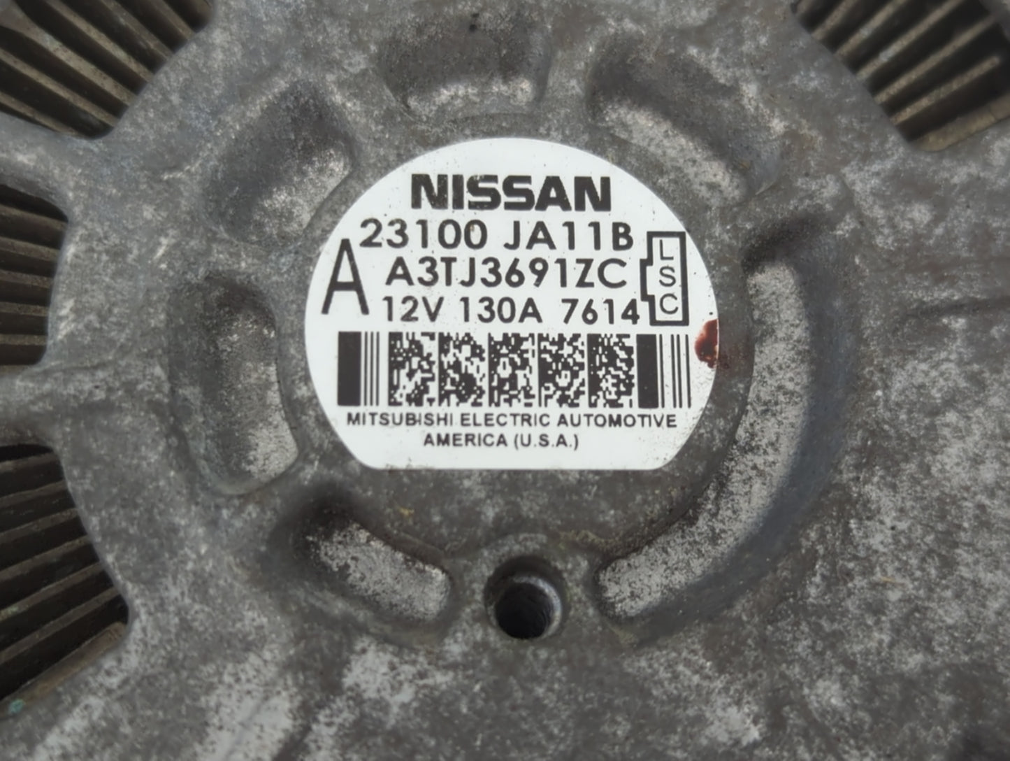 2017 Nissan Murano Alternator Replacement Generator Charging Assembly Engine OEM P/N:23100JA11B Fits OEM Used Auto Parts - O