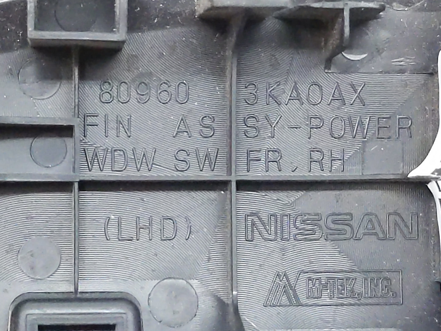 2013-2020 Nissan Pathfinder Master Power Window Switch Replacement Driver Side Left P/N:80960 3KA0AX Fits OEM Used Auto Part