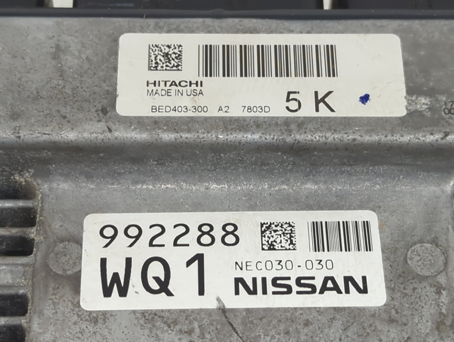 2017 Nissan Pathfinder PCM Engine Control Computer ECU ECM PCU OEM P/N:BED403-300 NEC030-030 Fits OEM Used Auto Parts - Oemu