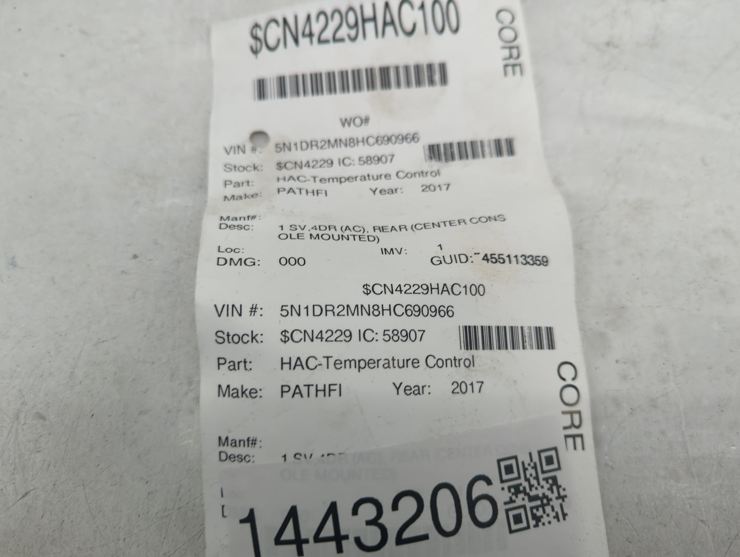 2013-2020 Nissan Pathfinder Climate Control Module Temperature AC/Heater Replacement Fits OEM Used Auto Parts - Oemusedautop