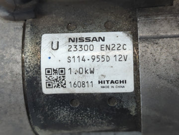 2013-2019 Nissan Sentra Car Starter Motor Solenoid OEM P/N:S114 955D 23300 EN22C Fits Fits 2013 2014 2015 2016 2017 2018 2019 2020 OEM Used Auto Parts