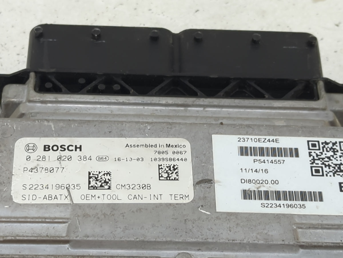 2016-2019 Nissan Titan Xd PCM Engine Control Computer ECU ECM PCU OEM P/N:0281020384 P4378077, 23710EZ44E Fits 2016 2017 201