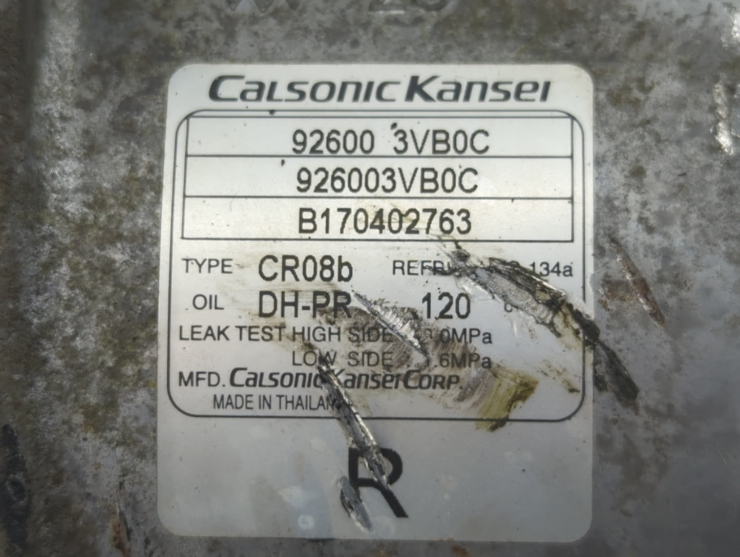 Nissan Versa Air Conditioning A/c Ac Compressor Oem - Oemusedautoparts1.com