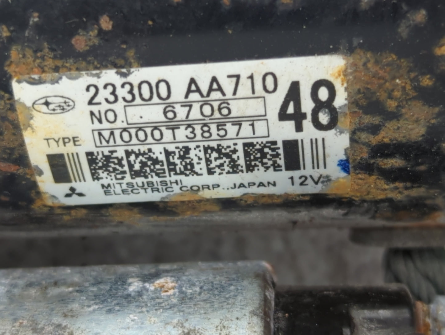 2014-2018 Subaru Forester Car Starter Motor Solenoid OEM P/N:23300 AA710 Fits OEM Used Auto Parts - Oemusedautoparts1.com