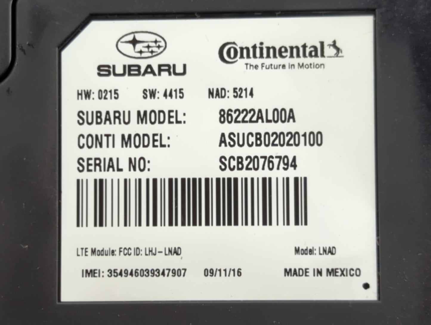 2017 Subaru Legacy Radio AM FM Cd Player Receiver Replacement P/N:86222AL00A ASUCB02020100, SCB2076794, LHJ-LNAD Fits OEM Us