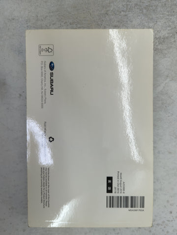 2017 Subaru Legacy Owners Manual Book Guide P/N:A2530BE-B MSA5M1703A, MSA5M1701W OEM Used Auto Parts