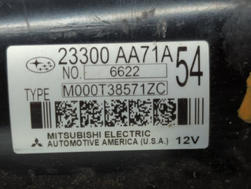 2015-2019 Subaru Legacy Car Starter Motor Solenoid OEM P/N:,M000T38571ZC 23300 AA71A Fits Fits 2015 2016 2017 2018 2019 OEM Used Auto Parts