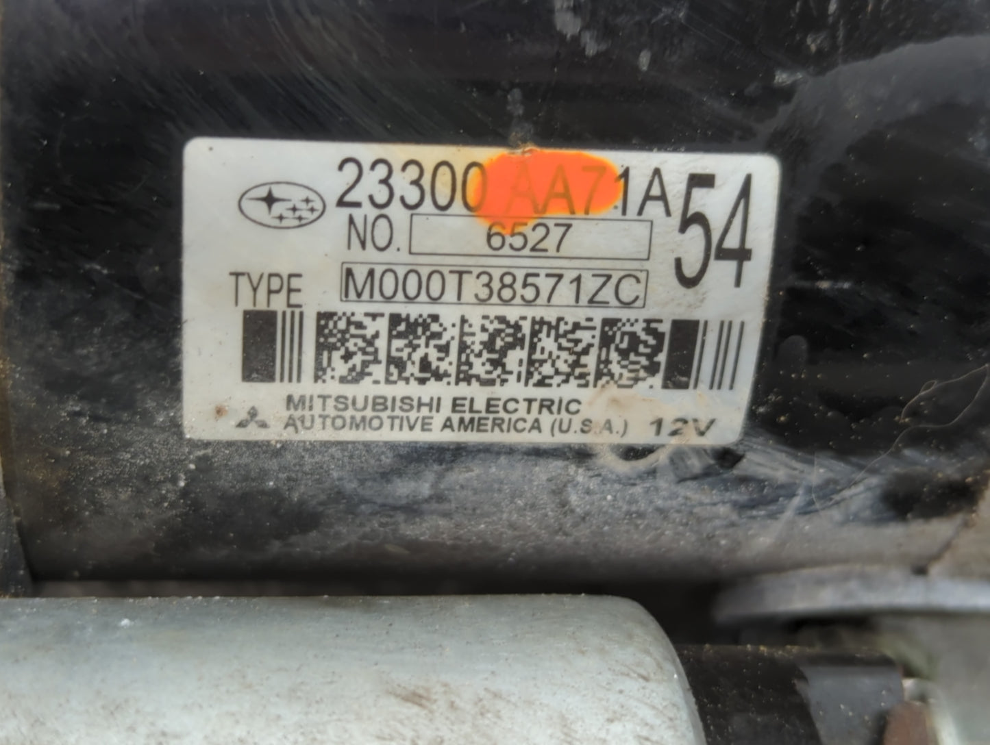 2015-2019 Subaru Legacy Car Starter Motor Solenoid OEM P/N:M000T38571ZC 2300 AA71A Fits Fits 2015 2016 2017 2018 2019 OEM Us
