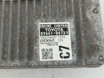 2016-2017 Toyota Camry PCM Engine Control Computer ECU ECM PCU OEM P/N:89661-06T21 Fits Fits 2016 2017 OEM Used Auto Parts