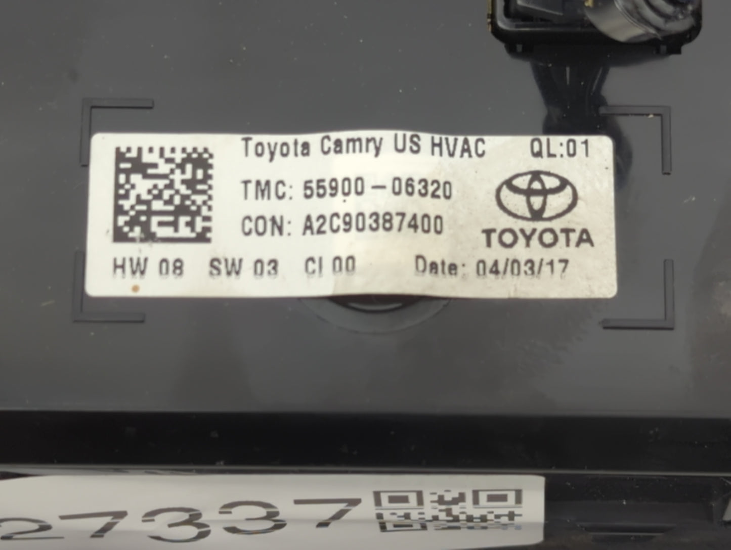 2015-2017 Toyota Camry Climate Control Module Temperature AC/Heater Replacement P/N:55900-06320 A2C90387400 Fits OEM Used Au