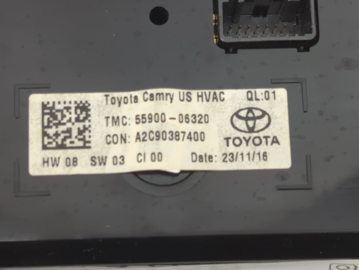 2015-2017 Toyota Camry Climate Control Module Temperature AC/Heater Replacement P/N:55900-06320 A2C90387400 Fits OEM Used Au