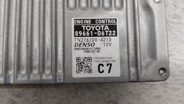 2016-2017 Toyota Camry PCM Engine Control Computer ECU ECM PCU OEM P/N:89661-06T21 89661-06T22 Fits Fits 2016 2017 OEM Used Auto Parts