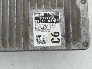 2016-2017 Toyota Camry PCM Engine Control Computer ECU ECM PCU OEM P/N:89661-06N11 Fits Fits 2016 2017 OEM Used Auto Parts