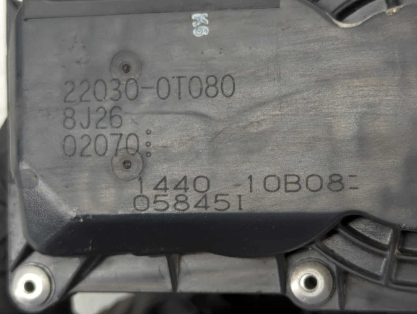 2011-2018 Toyota Corolla Throttle Body P/N:22030-0T080 Fits Fits 2011 2012 2013 2014 2015 2016 2017 2018 OEM Used Auto Parts