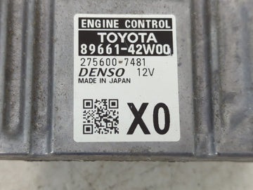 2016-2018 Toyota Rav4 PCM Engine Control Computer ECU ECM PCU OEM P/N:89661-42W00 275600-7481 Fits Fits 2016 2017 2018 OEM Used Auto Parts