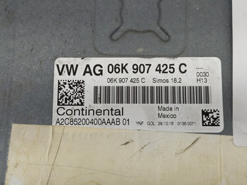 2017 Volkswagen Beetle PCM Engine Control Computer ECU ECM PCU OEM P/N:06K 907 425 C Fits OEM Used Auto Parts
