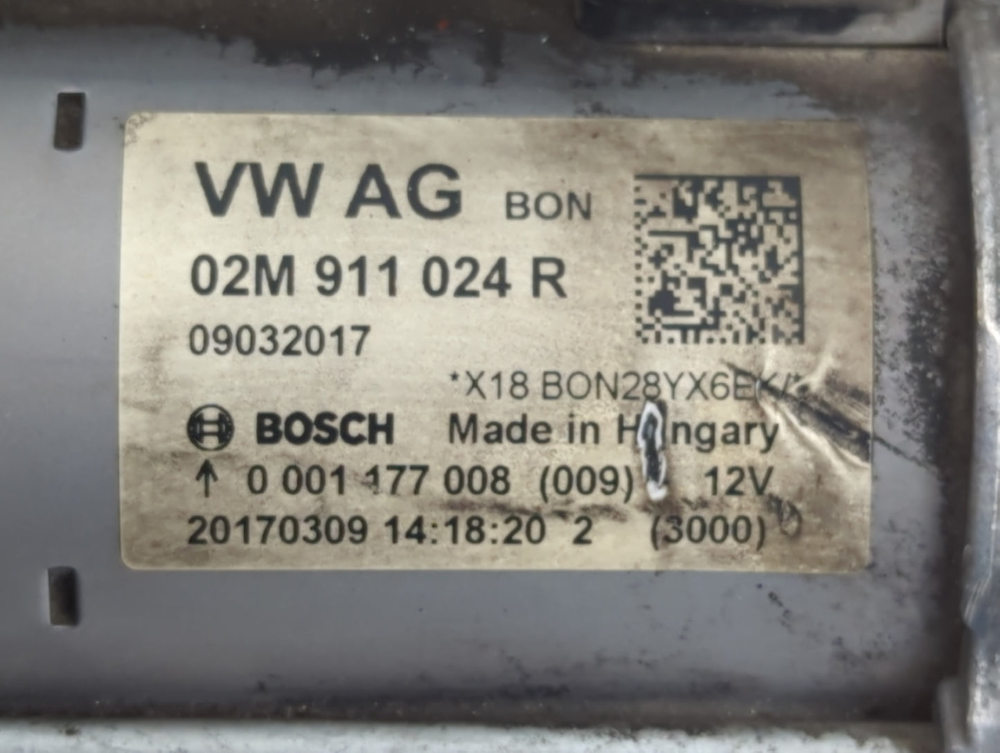 2014-2020 Volkswagen Passat Car Starter Motor Solenoid OEM P/N:28022017 02M 911 024 R Fits OEM Used Auto Parts - Oemusedauto