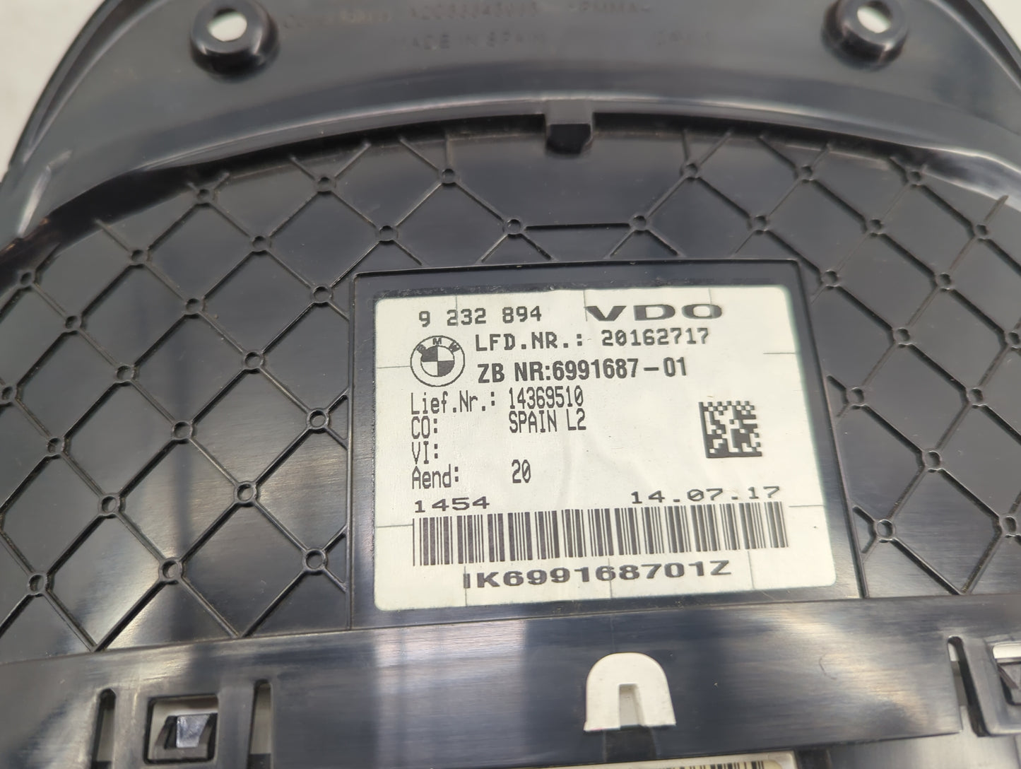 2013-2018 Bmw 320 Instrument Cluster Speedometer Gauges P/N:9232894 6991687-01 Miles:72K Fits OEM Used Auto Parts - Oemuseda