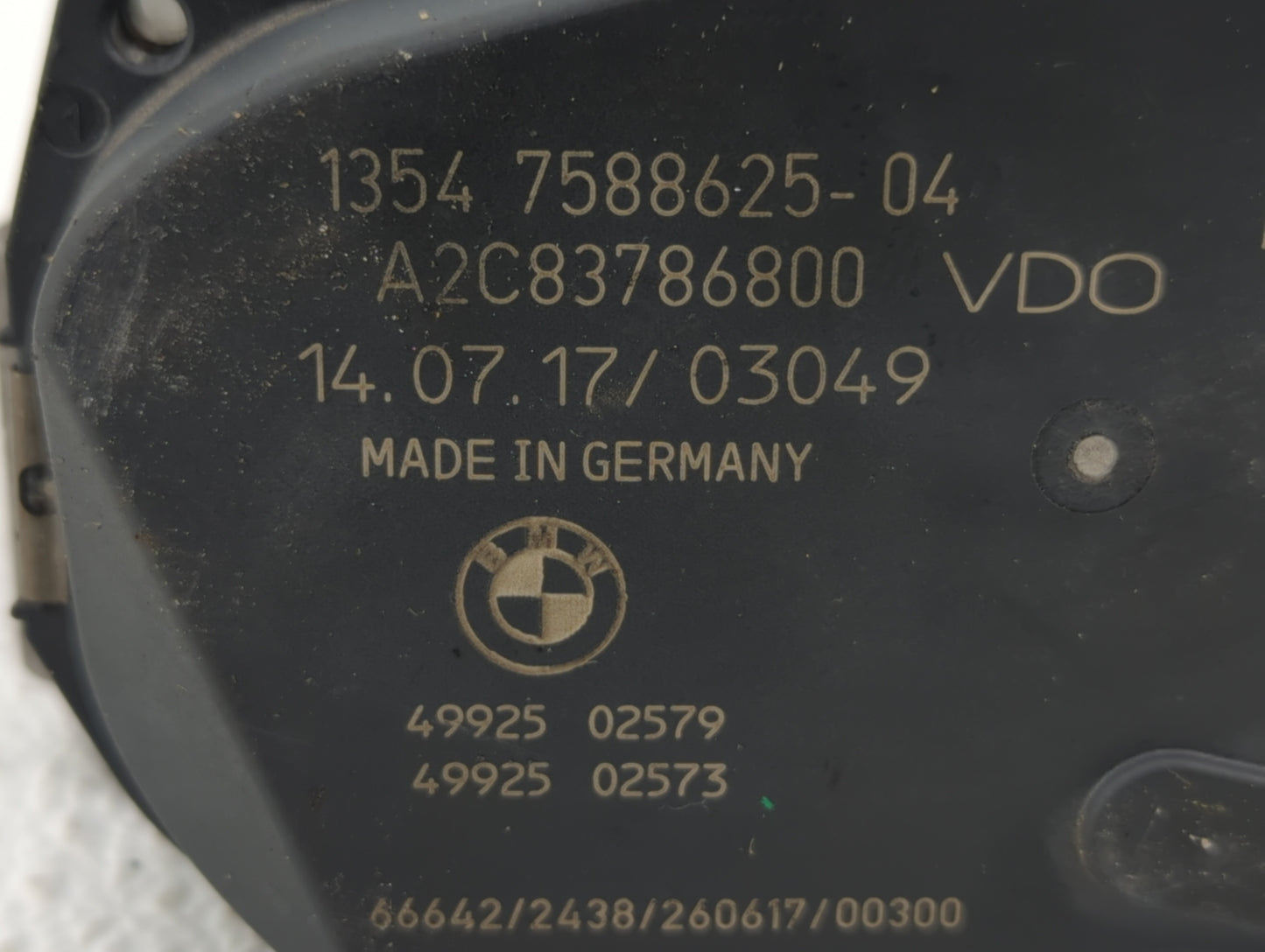 2012-2018 Bmw 320i Throttle Body P/N:1354 7588625-04 1354 7588625-03 Fits Fits 2012 2013 2014 2015 2016 2017 2018 OEM Used A