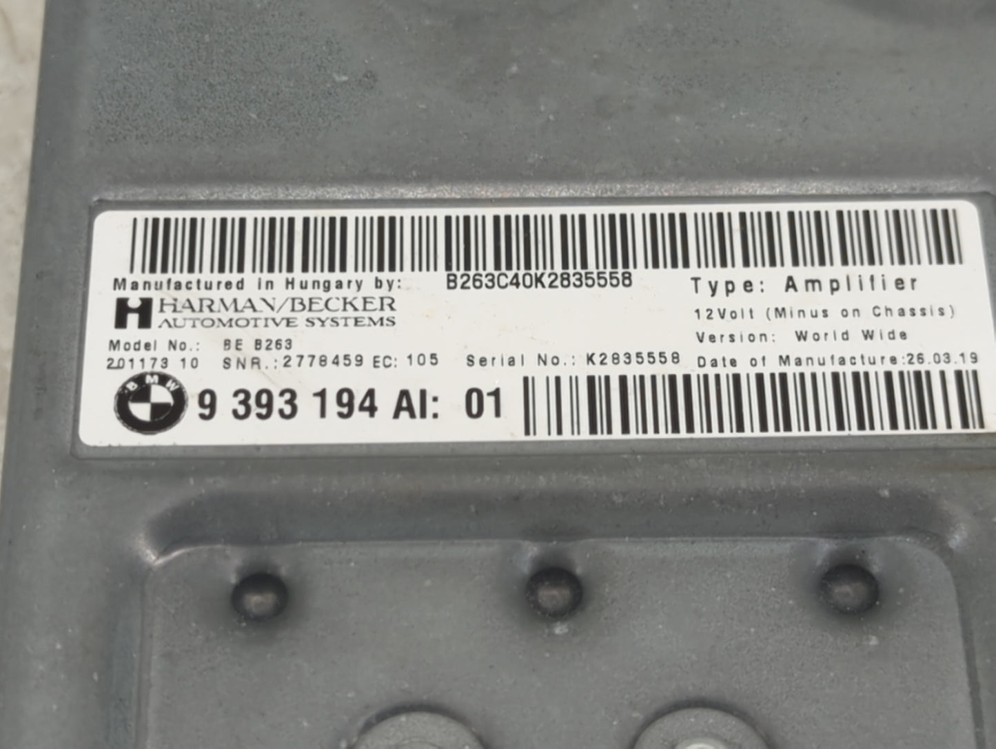 2017-2019 Bmw 330i Radio Speaker Amplifier - Oemusedautoparts1.com