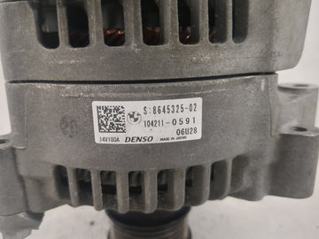 2017-2020 Bmw 430i Alternator Replacement Generator Charging Assembly Engine OEM P/N:104211-0591 8645325-02 Fits OEM Used Auto Parts