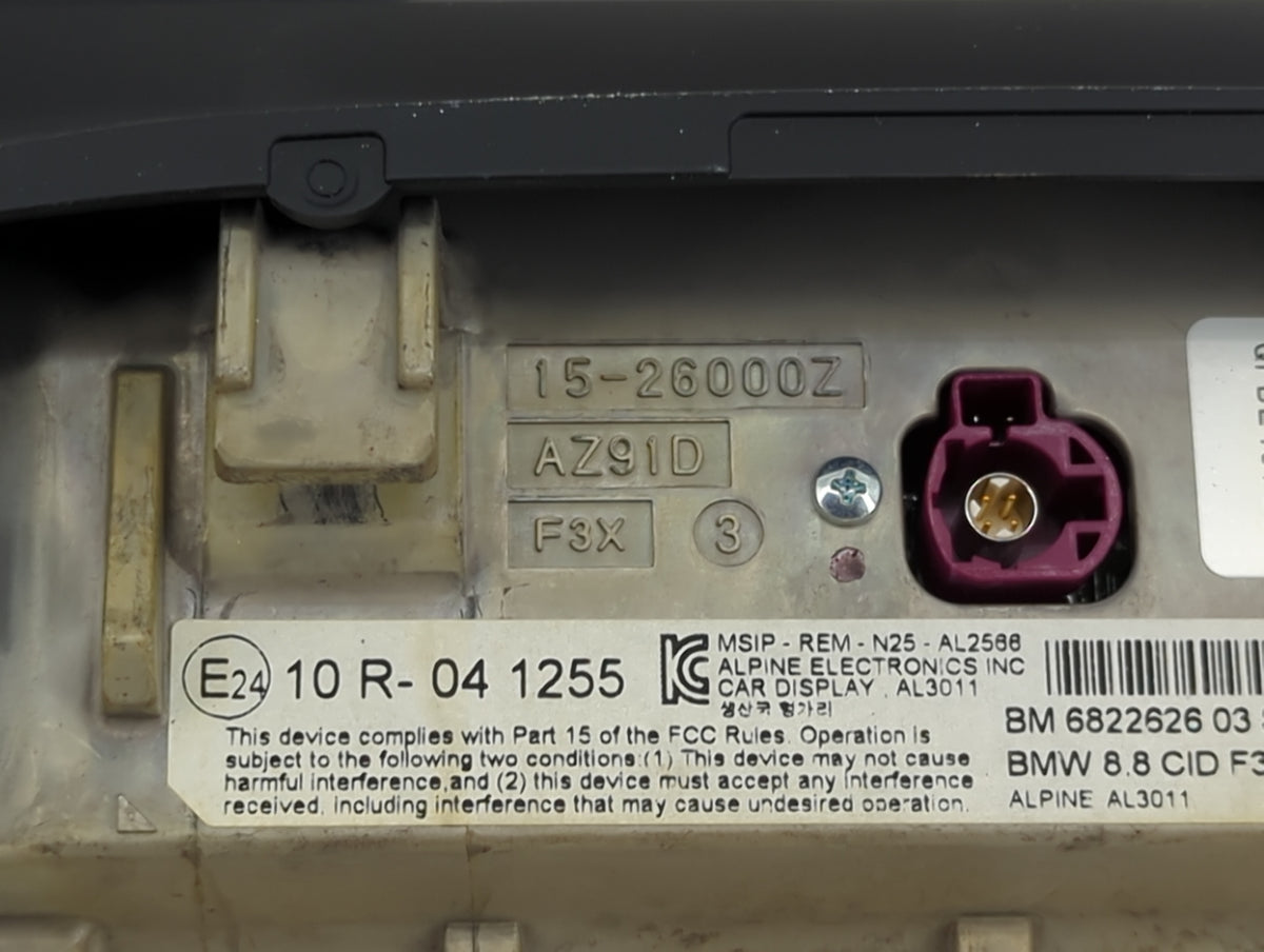 2017-2018 Bmw 430i Information Radio Display Screen - Oemusedautoparts1.com