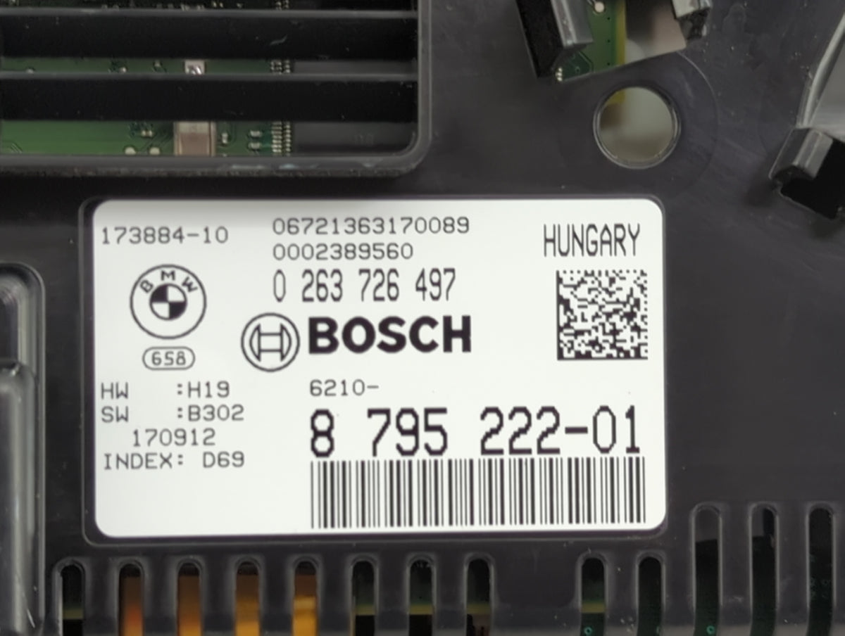 2018 Bmw X4 Instrument Cluster Speedometer Gauges P/N:0263726497 879522201, 17388410 Miles:1K Fits OEM Used Auto Parts - Oem