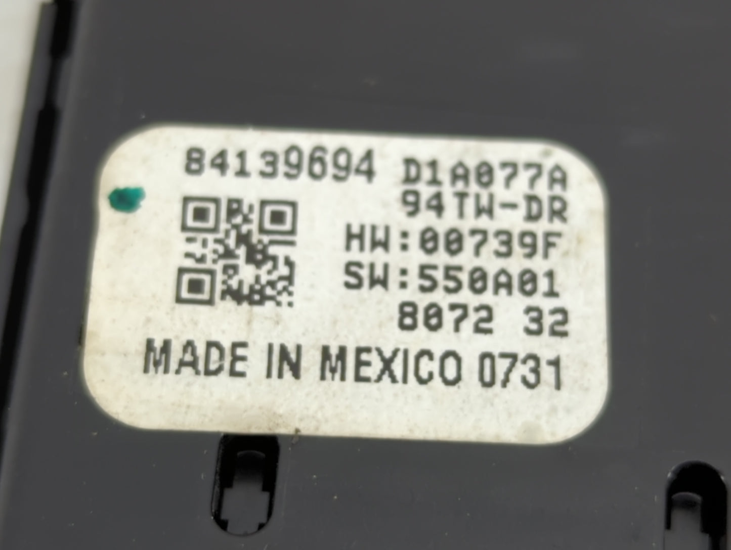 2018 Buick Enclave Master Power Window Switch Replacement Driver Side Left P/N:84139694 Fits OEM Used Auto Parts - Oemusedau