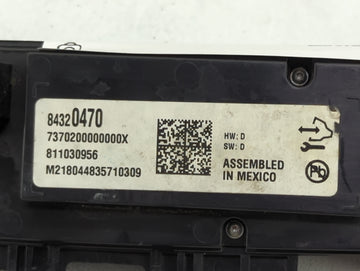 2018-2020 Buick Enclave Climate Control Module Temperature AC/Heater Replacement P/N:84320470 Fits Fits 2018 2019 2020 OEM Used Auto Parts