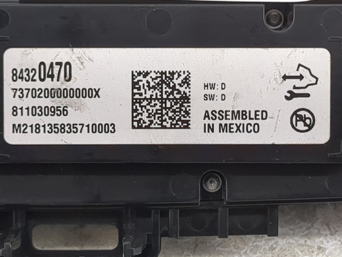 2018-2020 Buick Enclave Climate Control Module Temperature AC/Heater Replacement P/N:84320470 7370200000000X Fits OEM Used A