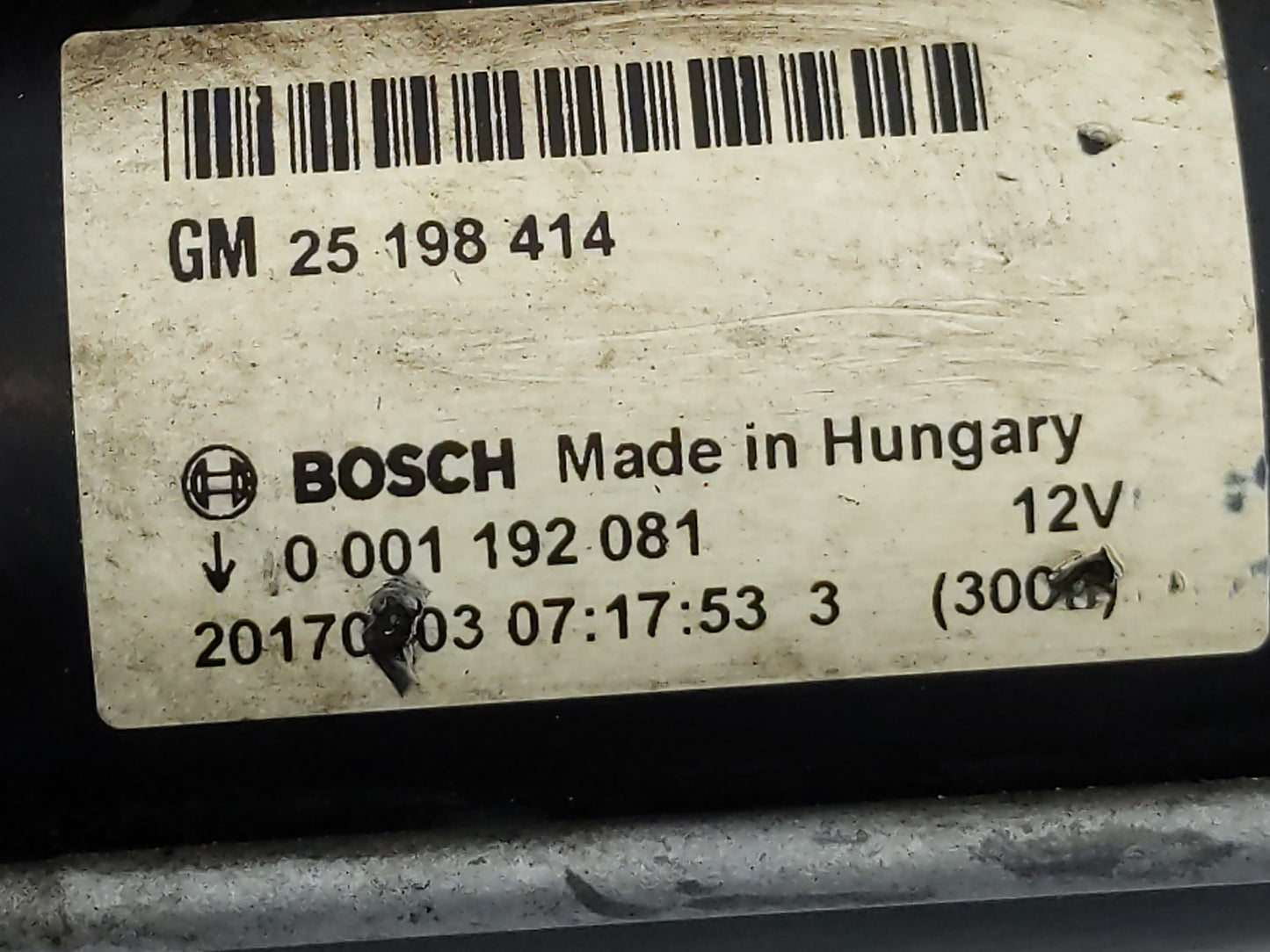 2014-2021 Buick Encore Car Starter Motor Solenoid OEM P/N:25 198 414 Fits Fits 2014 2015 2016 2017 2018 2019 2020 2021 OEM U
