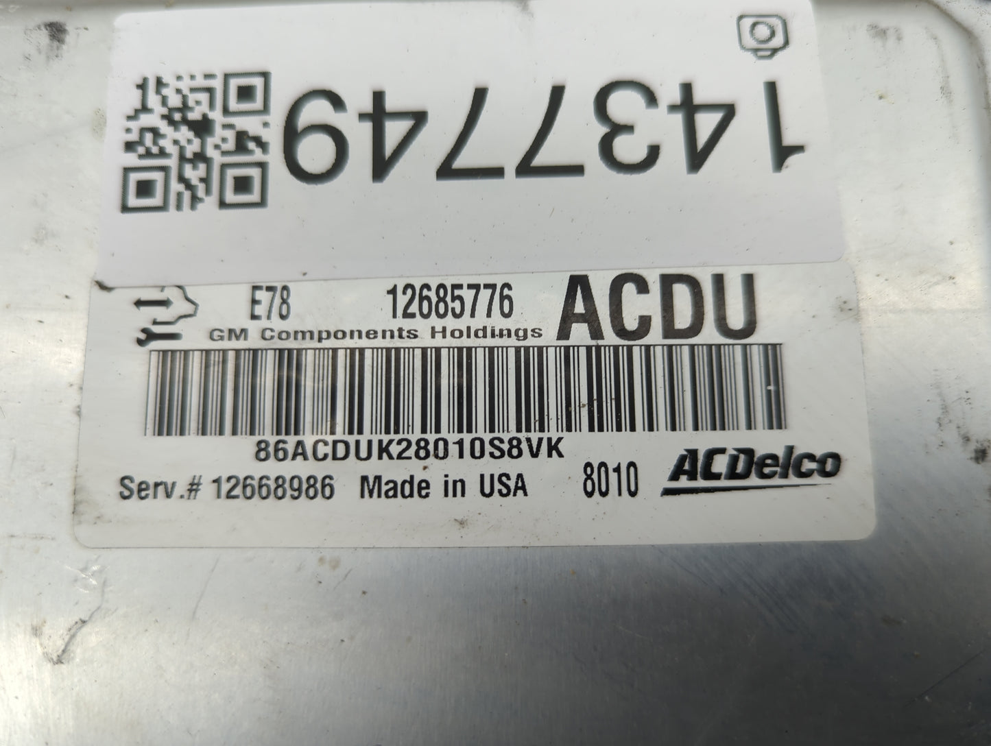 2017-2021 Buick Encore PCM Engine Control Computer ECU ECM PCU OEM P/N:12685776 12668986 Fits Fits 2017 2018 2019 2020 2021