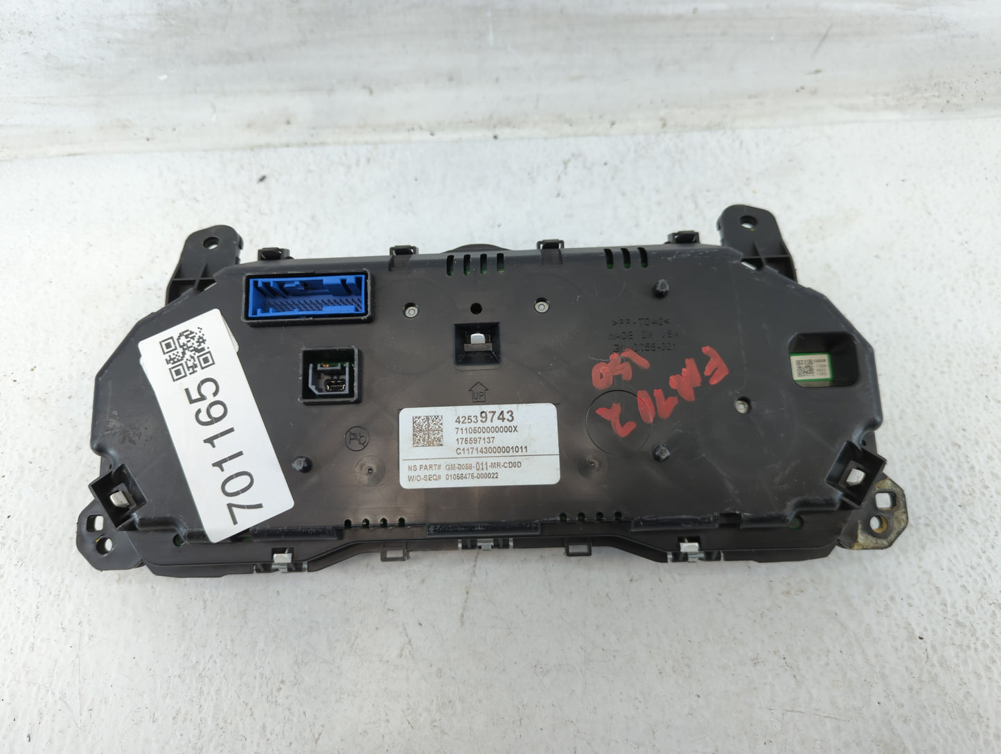 2017-2018 Buick Encore Instrument Cluster Speedometer Gauges P/N:42539743 Fits Fits 2017 2018 OEM Used Auto Parts - Oemuseda