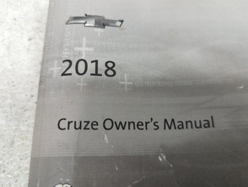 2018 Chevrolet Cruze Owners Manual Book Guide OEM Used Auto Parts