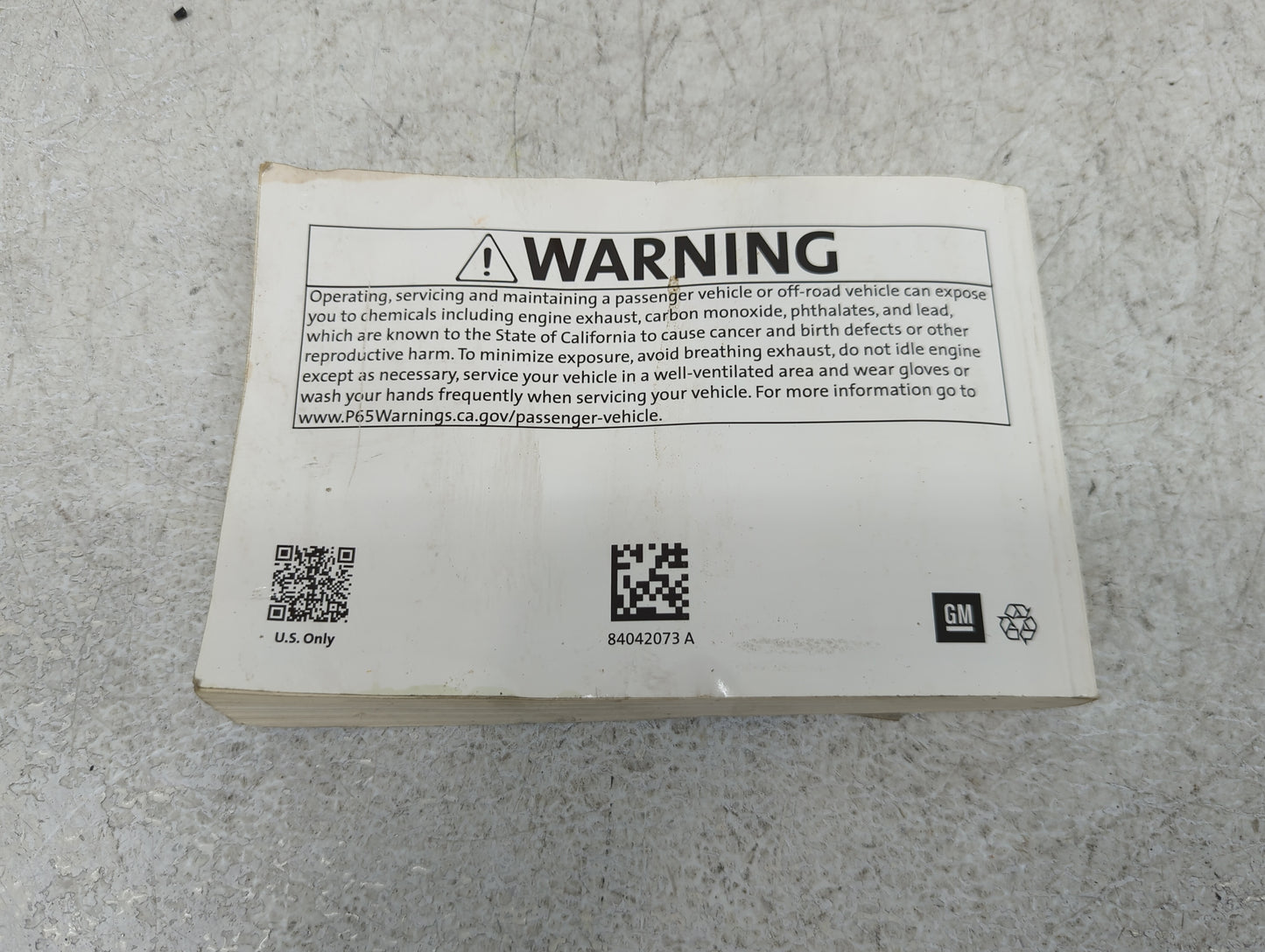 2018 Chevrolet Cruze Owners Manual Book Guide OEM Used Auto Parts - Oemusedautoparts1.com