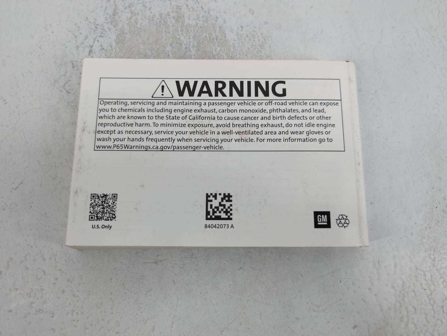 2018 Chevrolet Cruze Owners Manual Book Guide P/N:84042073 A OEM Used Auto Parts - Oemusedautoparts1.com