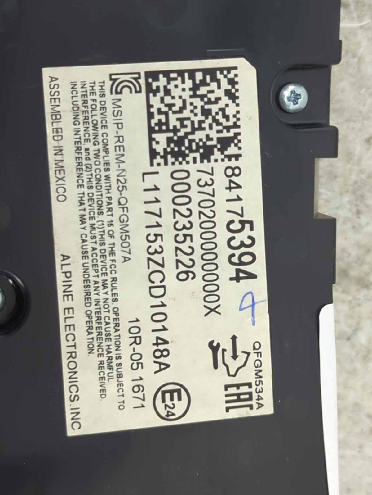 2018 Chevrolet Equinox Climate Control Module Temperature AC/Heater Replacement P/N:84175394 MSIP-REM-N25-QFGM507A, QFGM534A