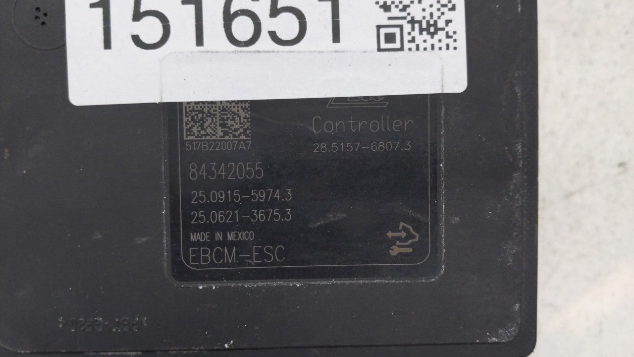 2018-2019 Chevrolet Equinox ABS Pump Control Module Replacement P/N:84342052 84342055 Fits Fits 2018 2019 OEM Used Auto Part