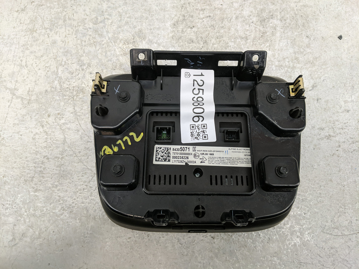 2018 Chevrolet Malibu Radio AM FM Cd Player Receiver Replacement P/N:84305071 Fits OEM Used Auto Parts - Oemusedautoparts1.c