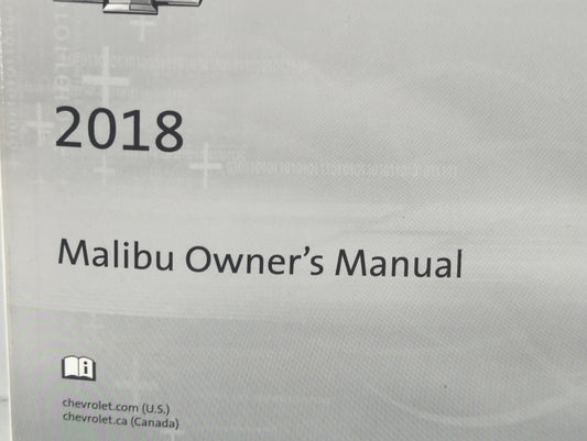 2018 Chevrolet Malibu Owners Manual Book Guide P/N:23378946 B OEM Used Auto Parts