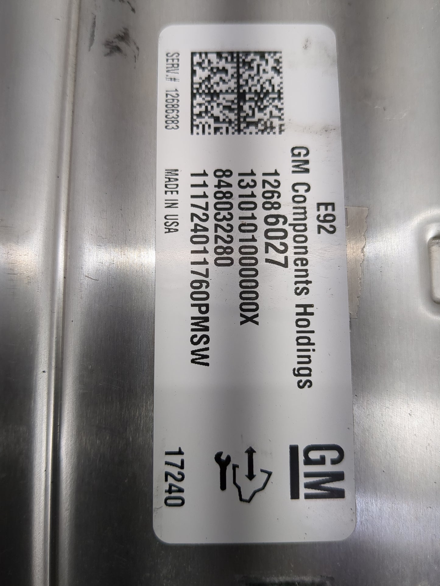 2016-2018 Chevrolet Silverado 1500 PCM Engine Control Computer ECU ECM PCU OEM P/N:848032280 12686027 Fits Fits 2016 2017 20