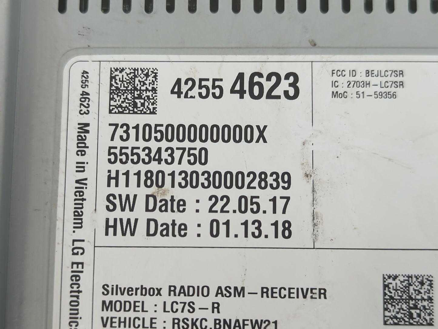 2018 Chevrolet Silverado 1500 Radio AM FM Cd Player Receiver Replacement P/N:42554623 Fits Fits 2019 OEM Used Auto Parts - O