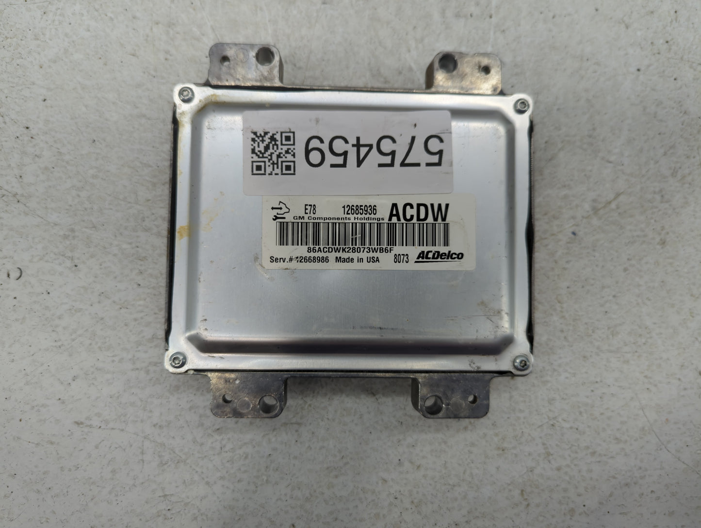 2017-2019 Chevrolet Sonic PCM Engine Control Computer ECU ECM PCU OEM P/N:126859336 Fits Fits 2017 2018 2019 2020 2021 OEM U