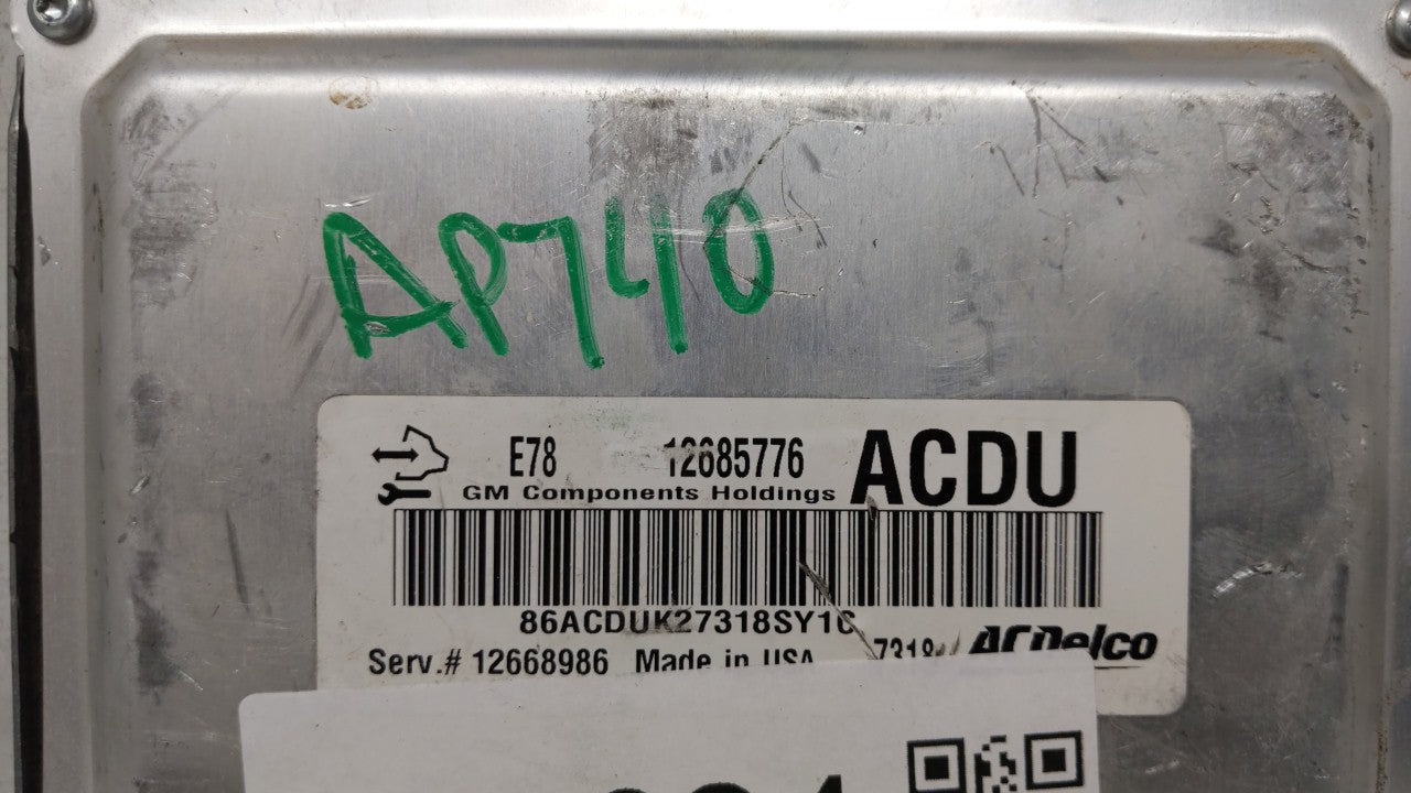 2017-2021 Chevrolet Trax PCM Engine Control Computer ECU ECM PCU OEM P/N:12679097 12670309 Fits Fits 2017 2018 2019 2020 202