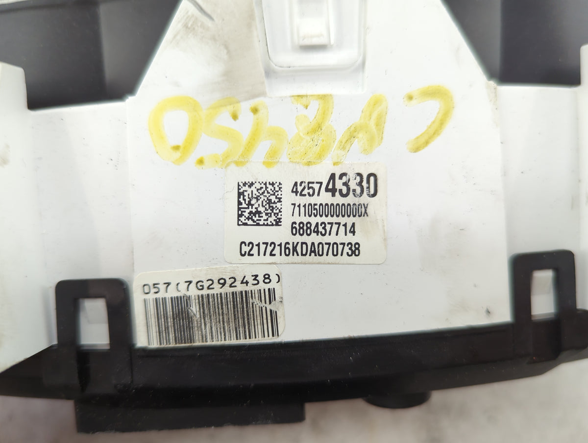 2017-2018 Chevrolet Trax Instrument Cluster Speedometer Gauges P/N:42574330 7110500000000X, 688437714 Miles: Fits Fits 2017