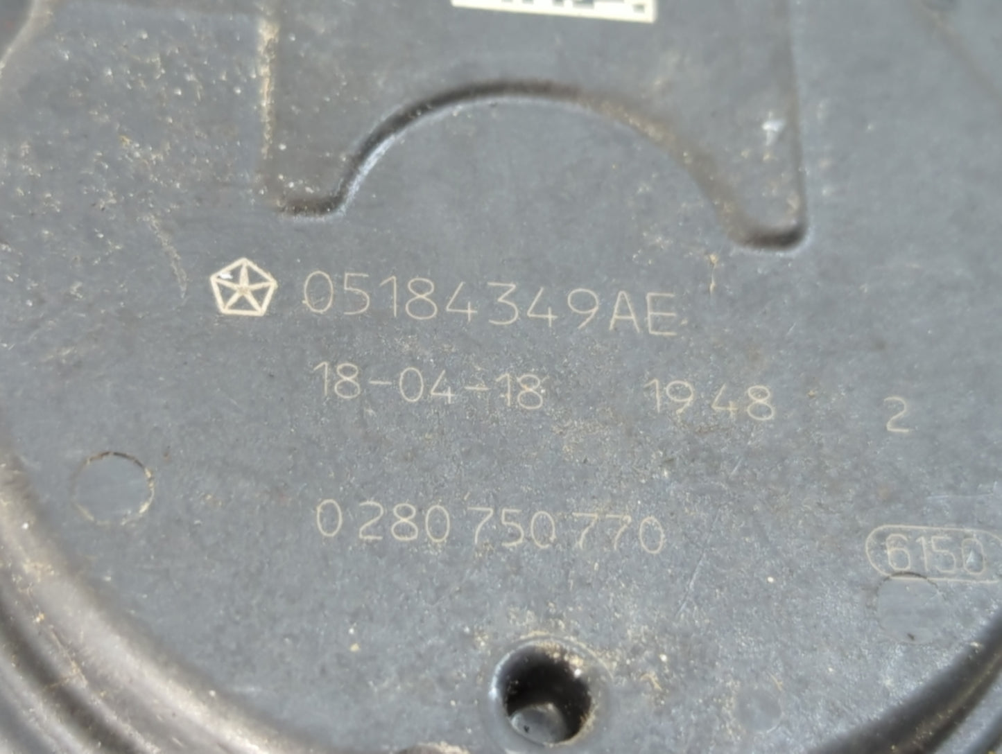 2018 Dodge Caravan Throttle Body P/N:05184349AE Fits OEM Used Auto Parts - Oemusedautoparts1.com