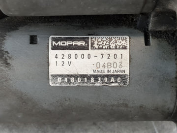 2018 Dodge Caravan Car Starter Motor Solenoid OEM P/N:0481839AC 428000-7201 Fits OEM Used Auto Parts