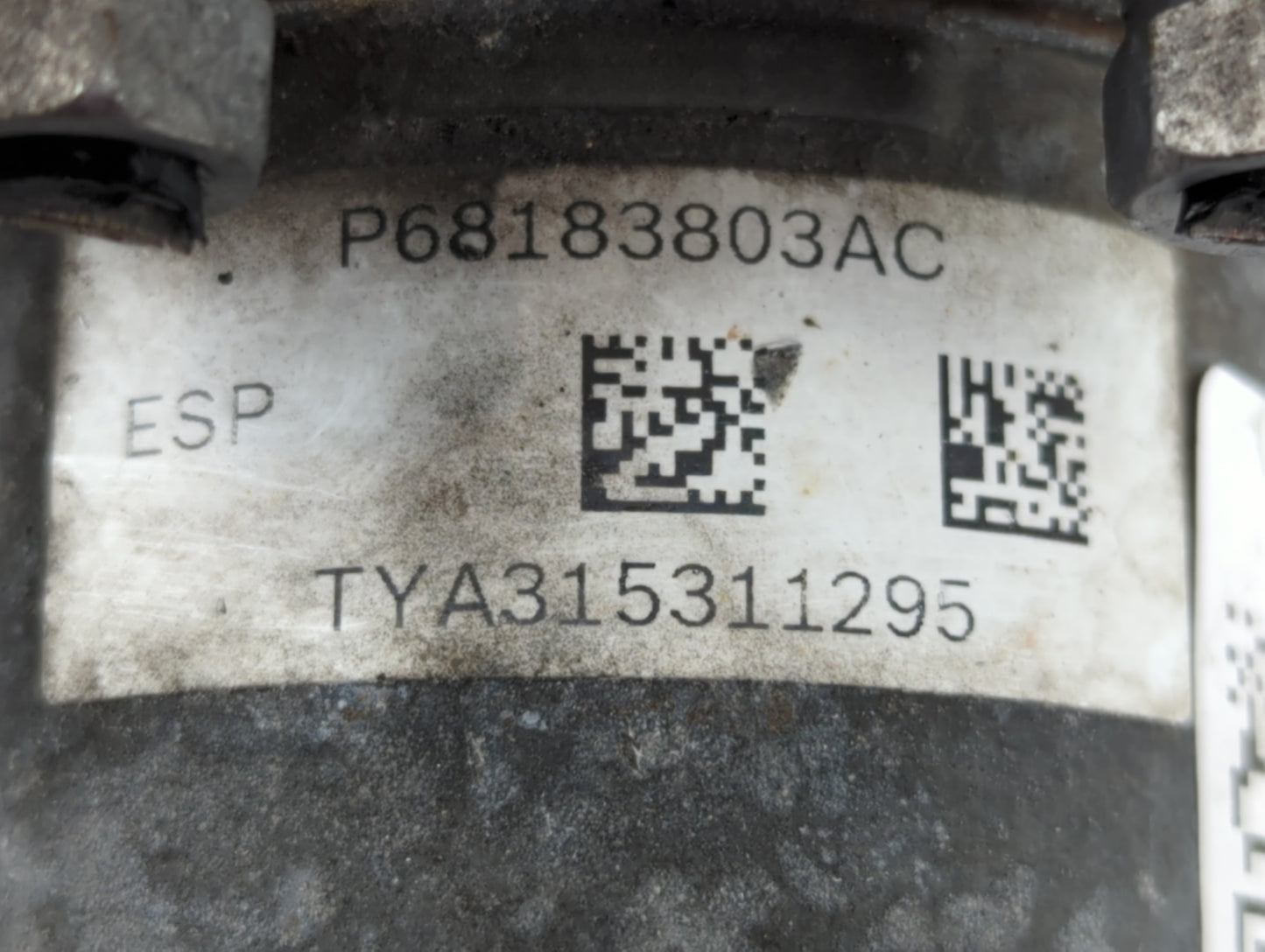 2018 Dodge Caravan ABS Pump Control Module Replacement P/N:P68183803AC Fits Fits 2015 2016 2017 2019 2020 OEM Used Auto Part