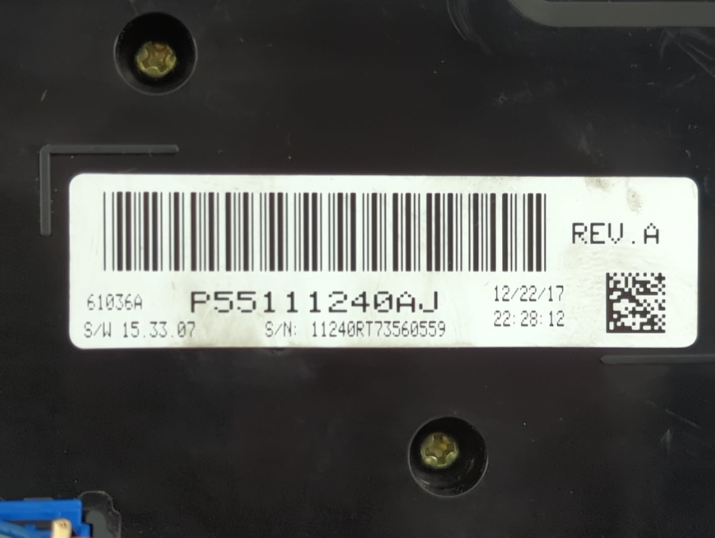 2018 Dodge Caravan Climate Control Module Temperature AC/Heater Replacement P/N:P55111240AJ Fits OEM Used Auto Parts - Oemus