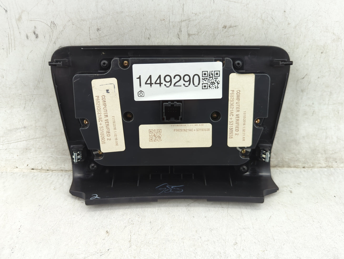 2017-2018 Dodge Charger Climate Control Module Temperature AC/Heater Replacement P/N:P68293621AC 53180938 Fits Fits 2017 201